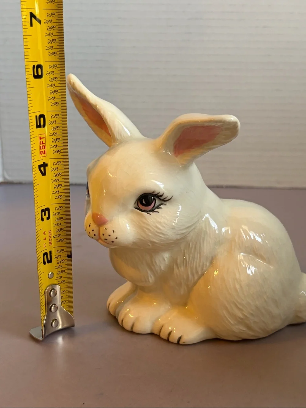 Vintage 1984 Ceramic Bunny Figurine
